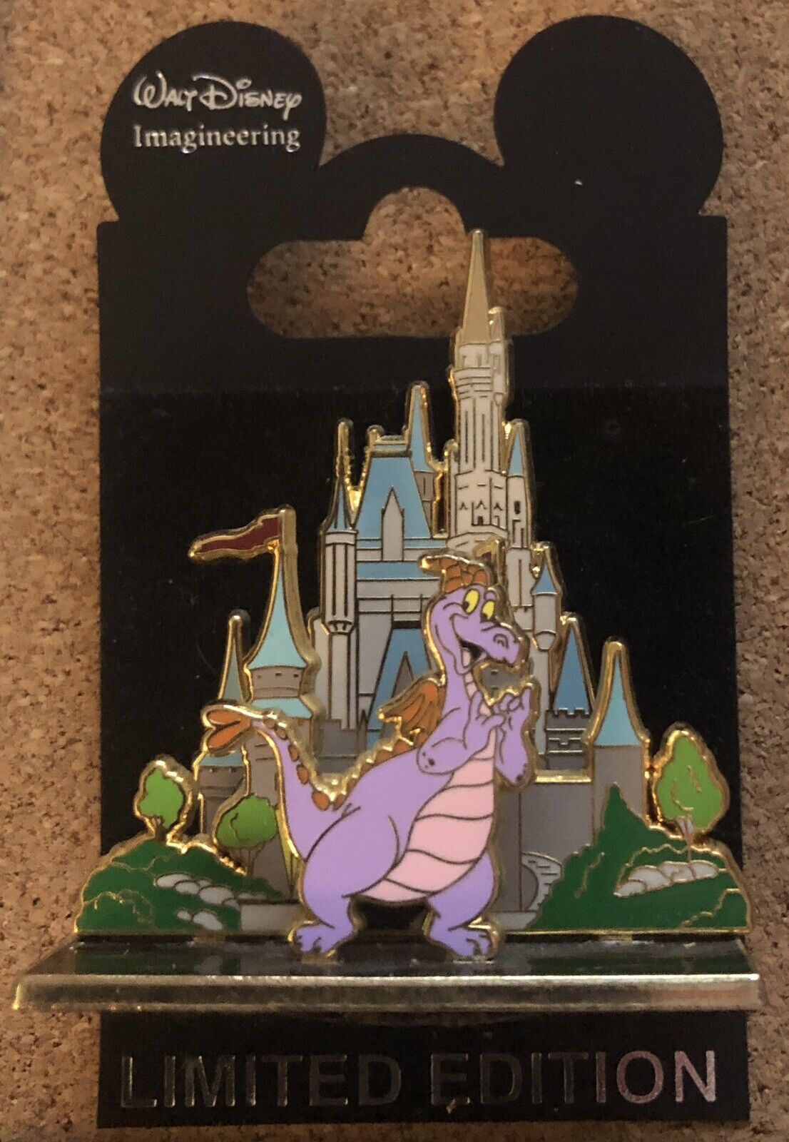 Disney WDI - 2009 Figment With Castle Diorama Pin LE 300 Extremely Rare
