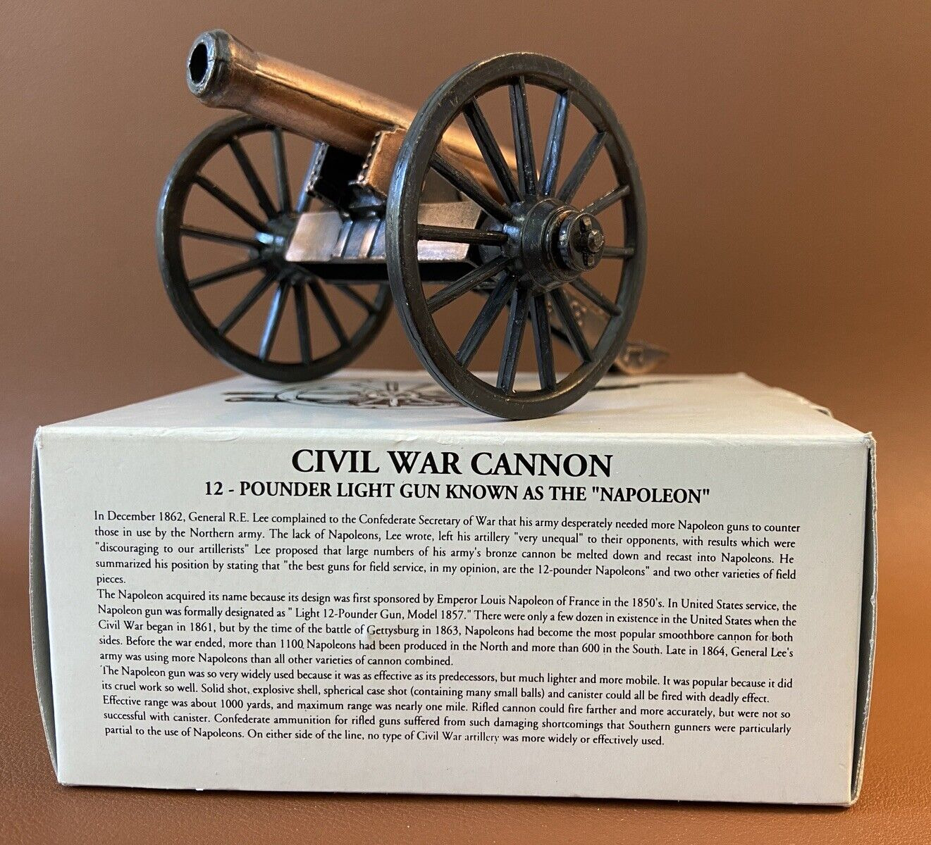 Civil War 12 Pounder Napoleon Cannon GETTYSBURG Historic 5 1/2\