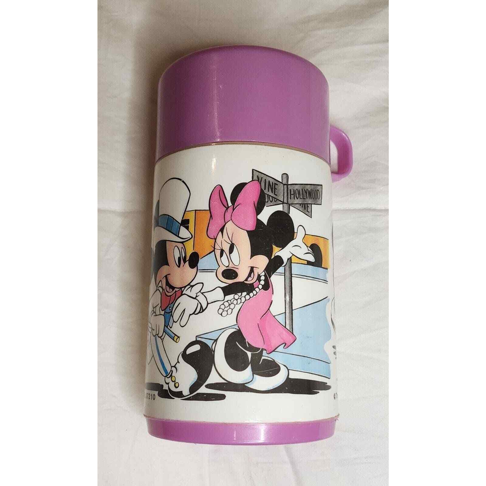 Vintage 80\'s Disney Mickey Minnie Mouse Hollywood And Vine Aladdin Thermos