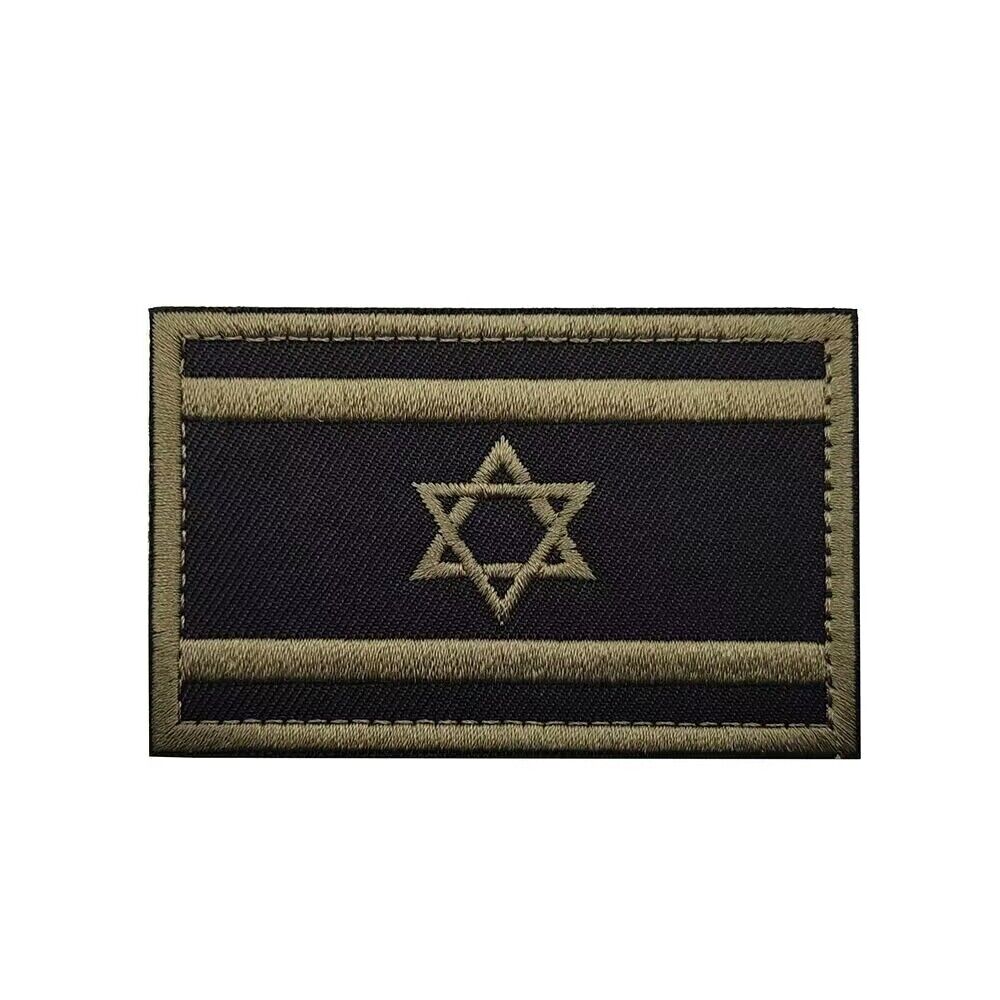 ISRAEL ISRAELI FLAG ARMY TACTICAL MILITARY EMBROIDERED HOOK PATCH BLACK FOREST