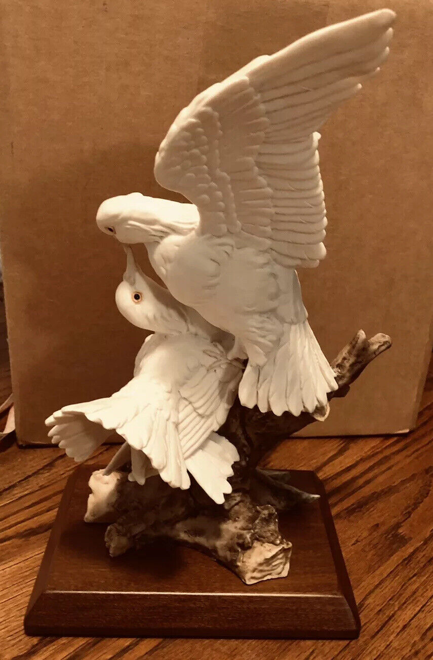 Fine Porcelain by A. Beleari made in Italy. Two Beautiful White Doves. (Retired)