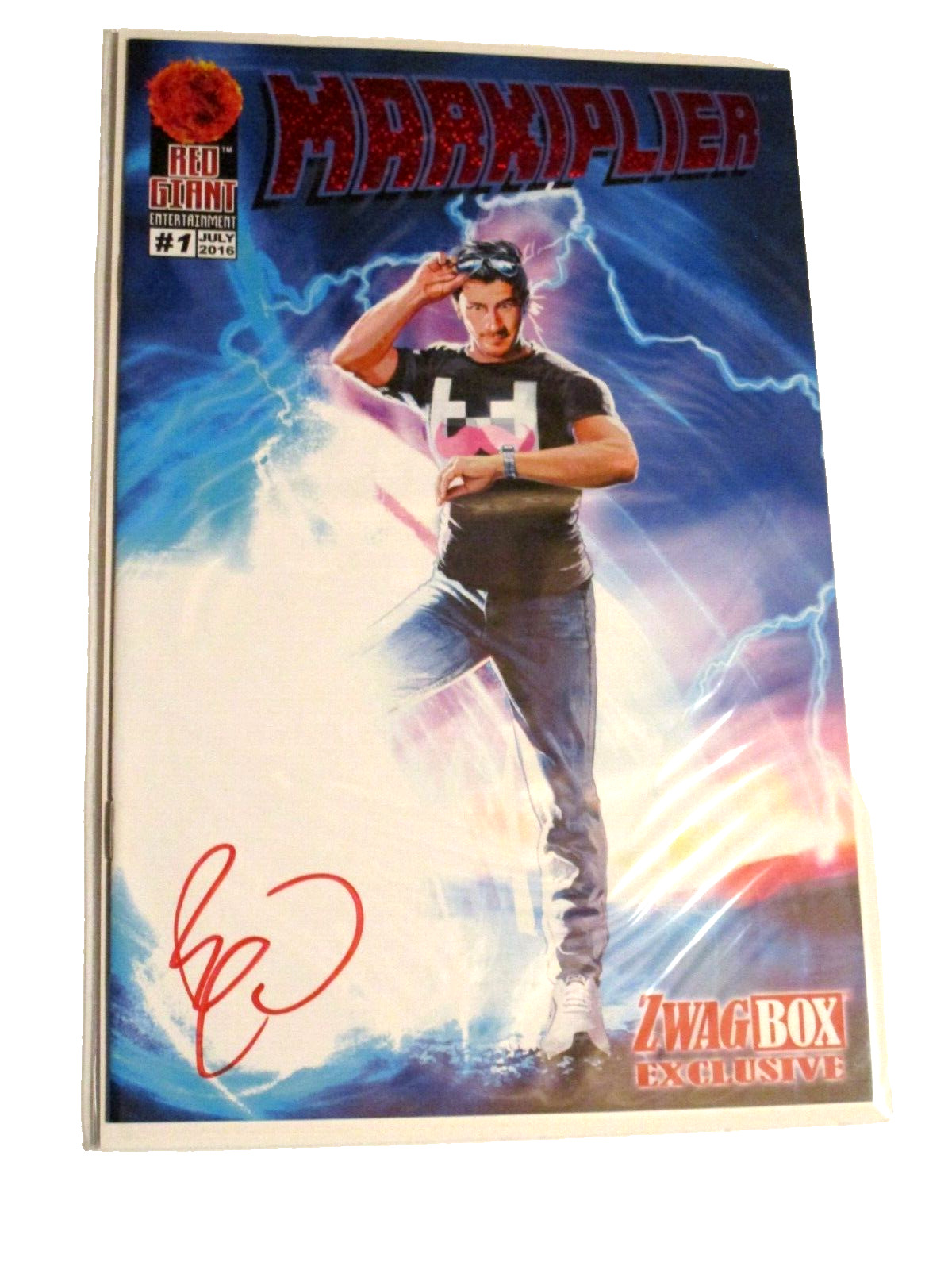 MARKIPLIER BACK FUTURE #1 COVER SIGNED SS BENNY POWELL ABSOLUTE W/COA E97