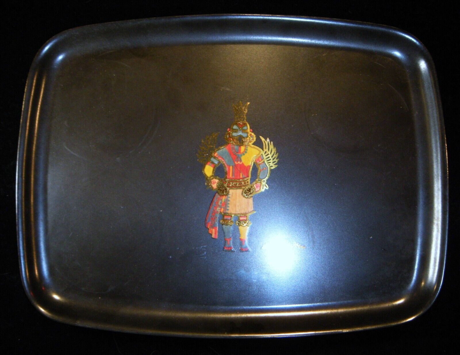 Vintage Couroc Kachina Serving Trays. Two sizes are available