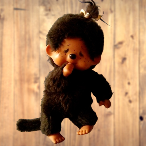 Rare Vintage Monchhichi Sekiguchi 1974 stuffed toy Retro Monkey Character Used