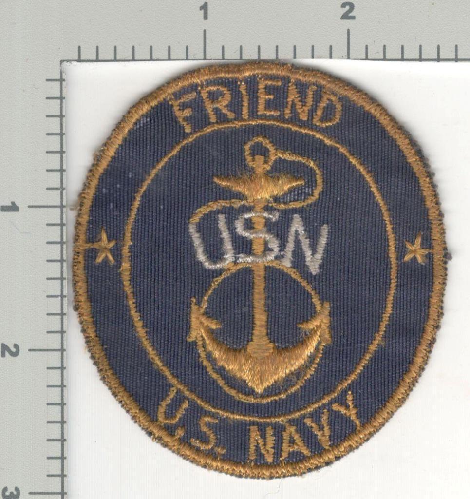 Rare WW 2 US Navy USN FRIEND PX Patch Inv# K3987