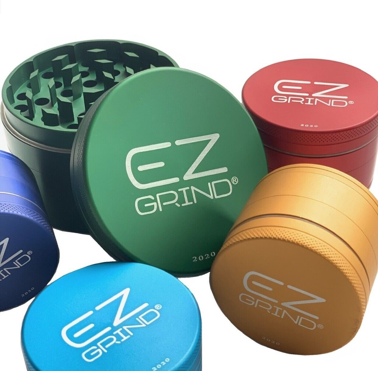 EZ Grind Herb and Spice Grinder 50mm (2.00”) All Anodized Colors 4 Part