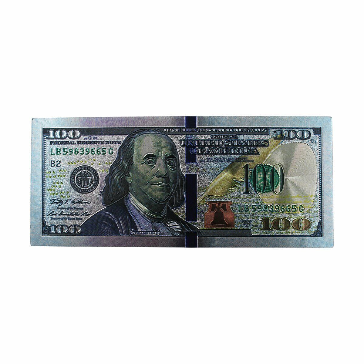 2 New Dollar Bill Style Magnets (Silver)