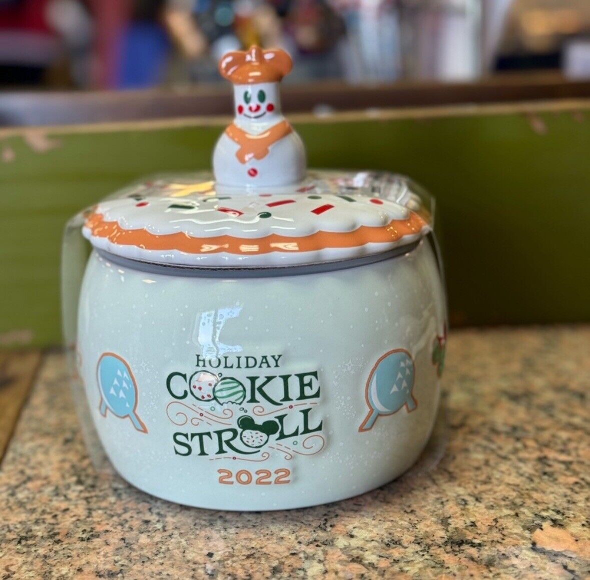 Disney Epcot Holiday Cookie Stroll 2022 Cookie Jar New