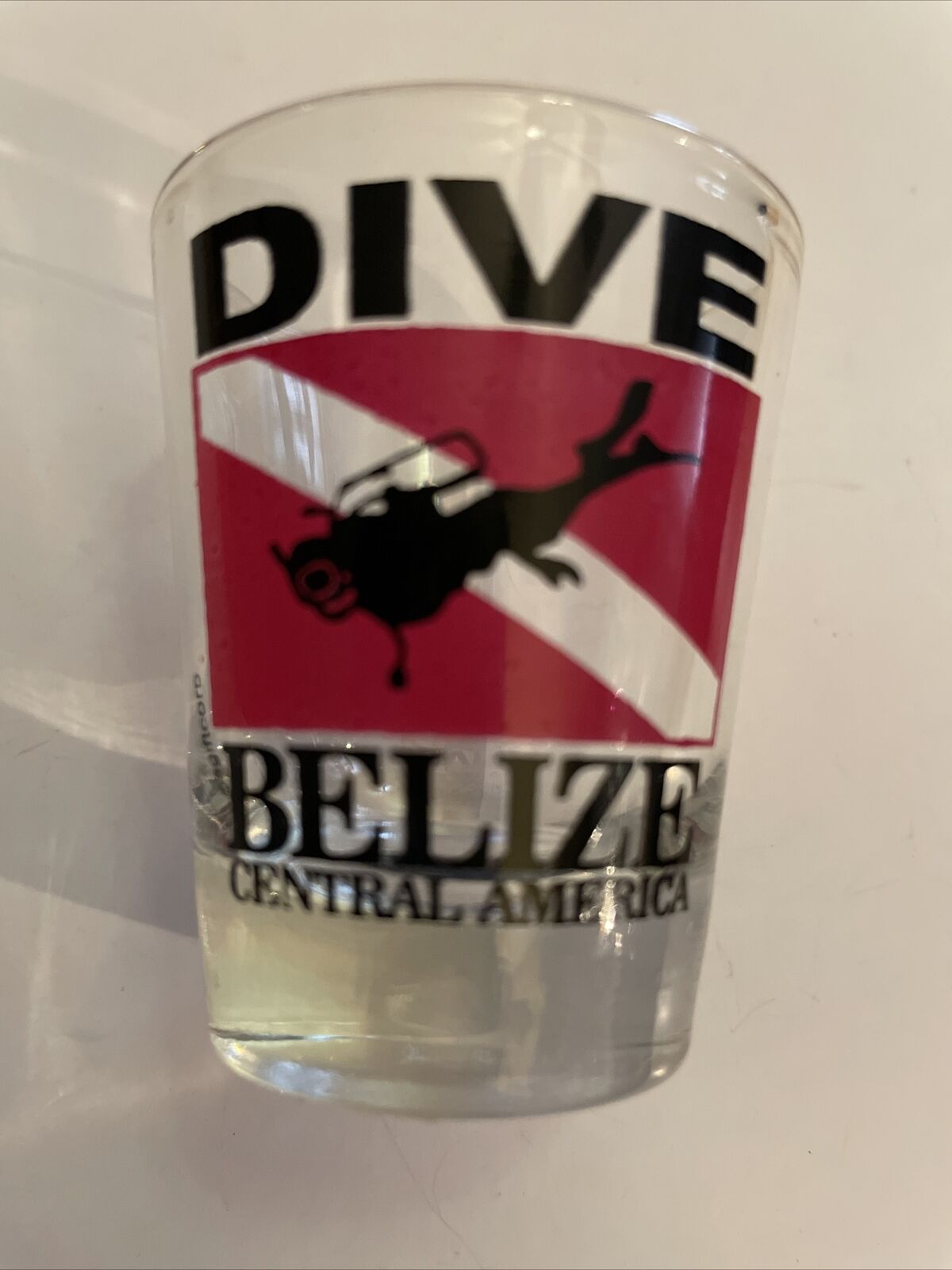 Souvenir Collectible Travel Shot Glass Dive Belize Central America