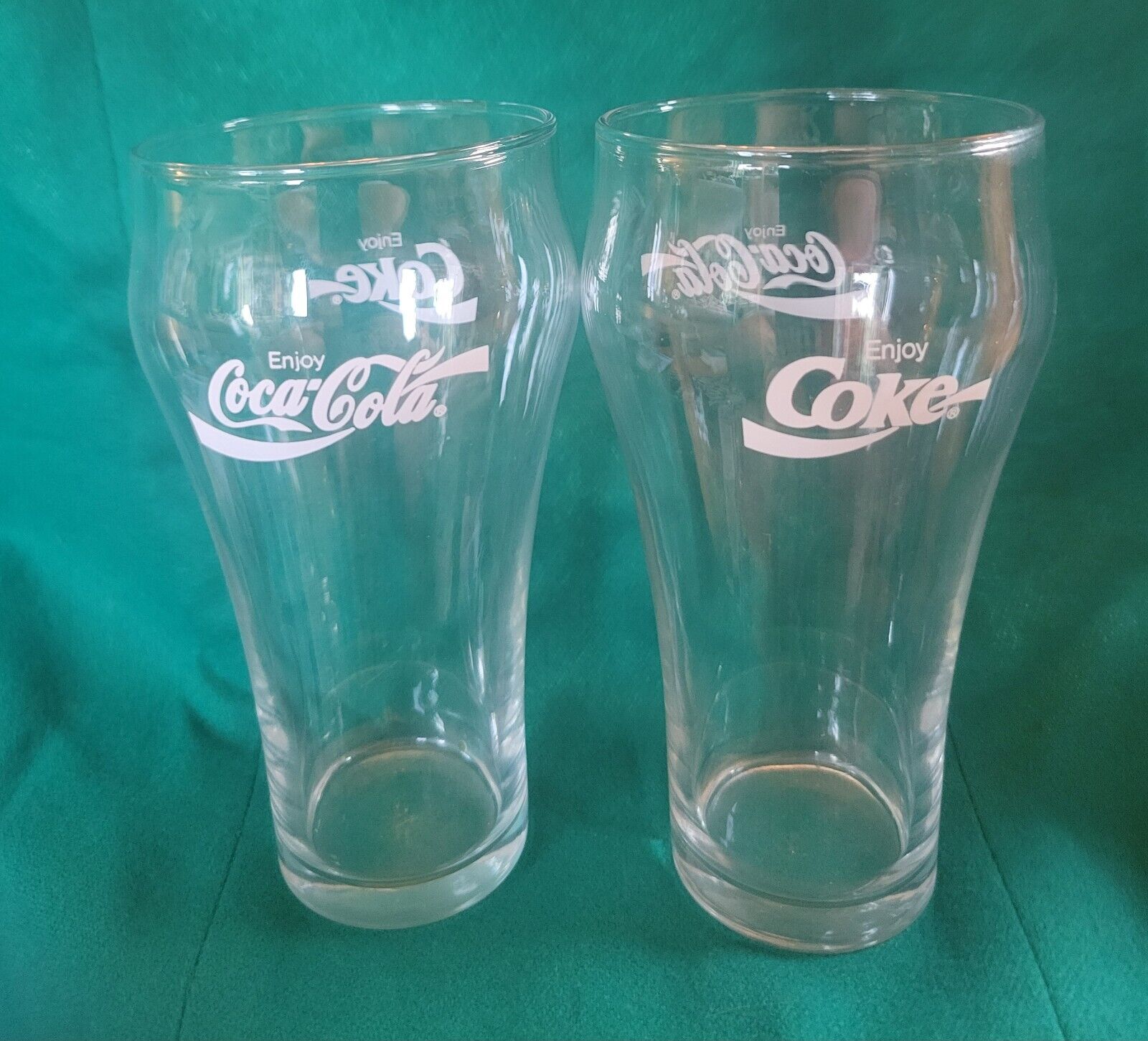 2 Vintage Coca Cola Glasses
