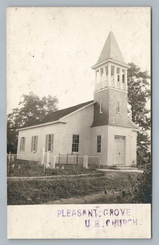 Pleasant Grove PA Church RPPC East Finley Township~Washington County Photo 1910s