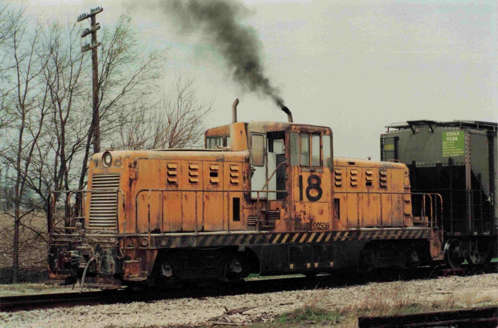 80 Ton Ge Switcher Central Soga Gibson City Illinois Sheldon Train Photo #330