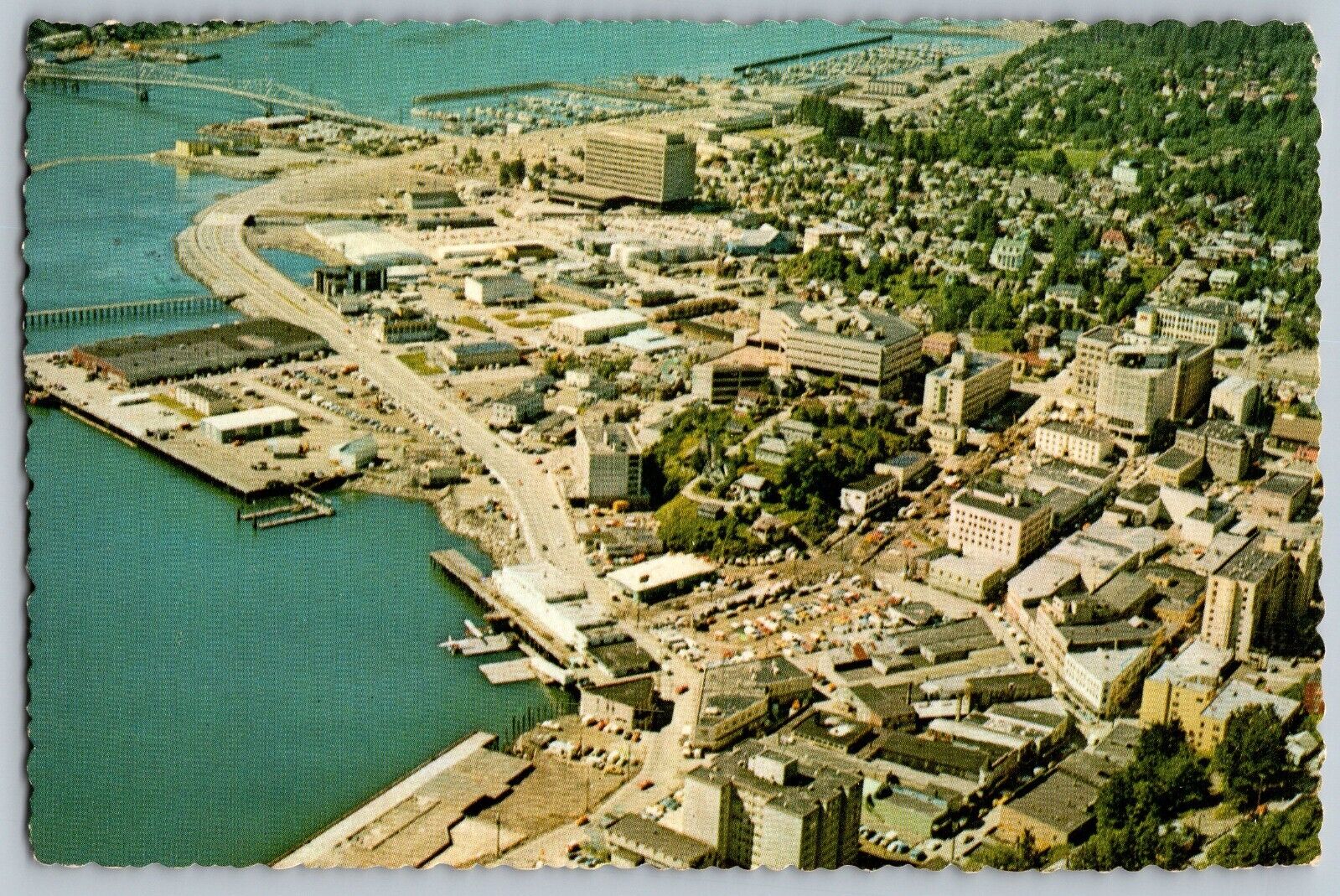 Juneau, Alaska - Aerial View of Modern Juneau City - Vintage Postcard 4x6