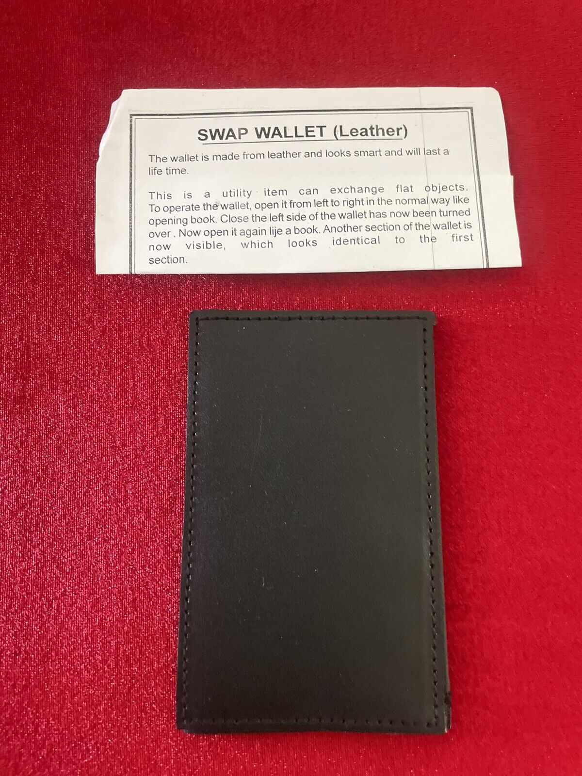 Swap Wallet (Leather). Magic. Tricks.