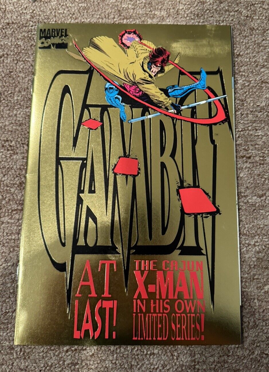 Gambit #1 Gold Foil Cover Variant White Pages Marvel Comics 1993 Rare Htf