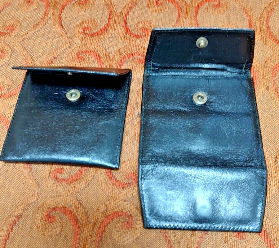 MAGIC LEATHER POUCHES- GAFFED AND UNGAFFED.  25YRS OLD
