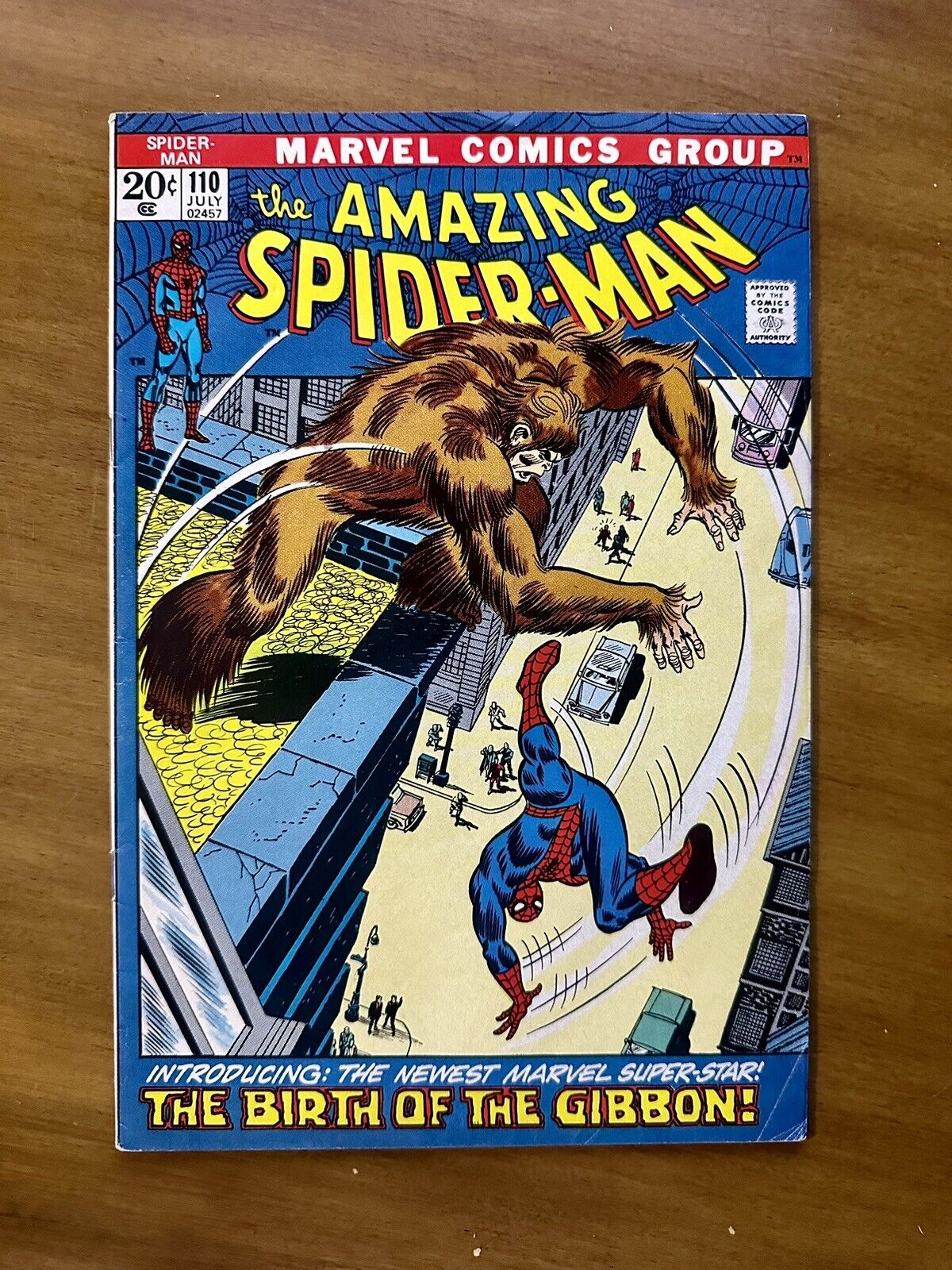 Amazing Spider-Man #110 1st Appearance The Gibbon in FN/VF Stan Lee John Romita