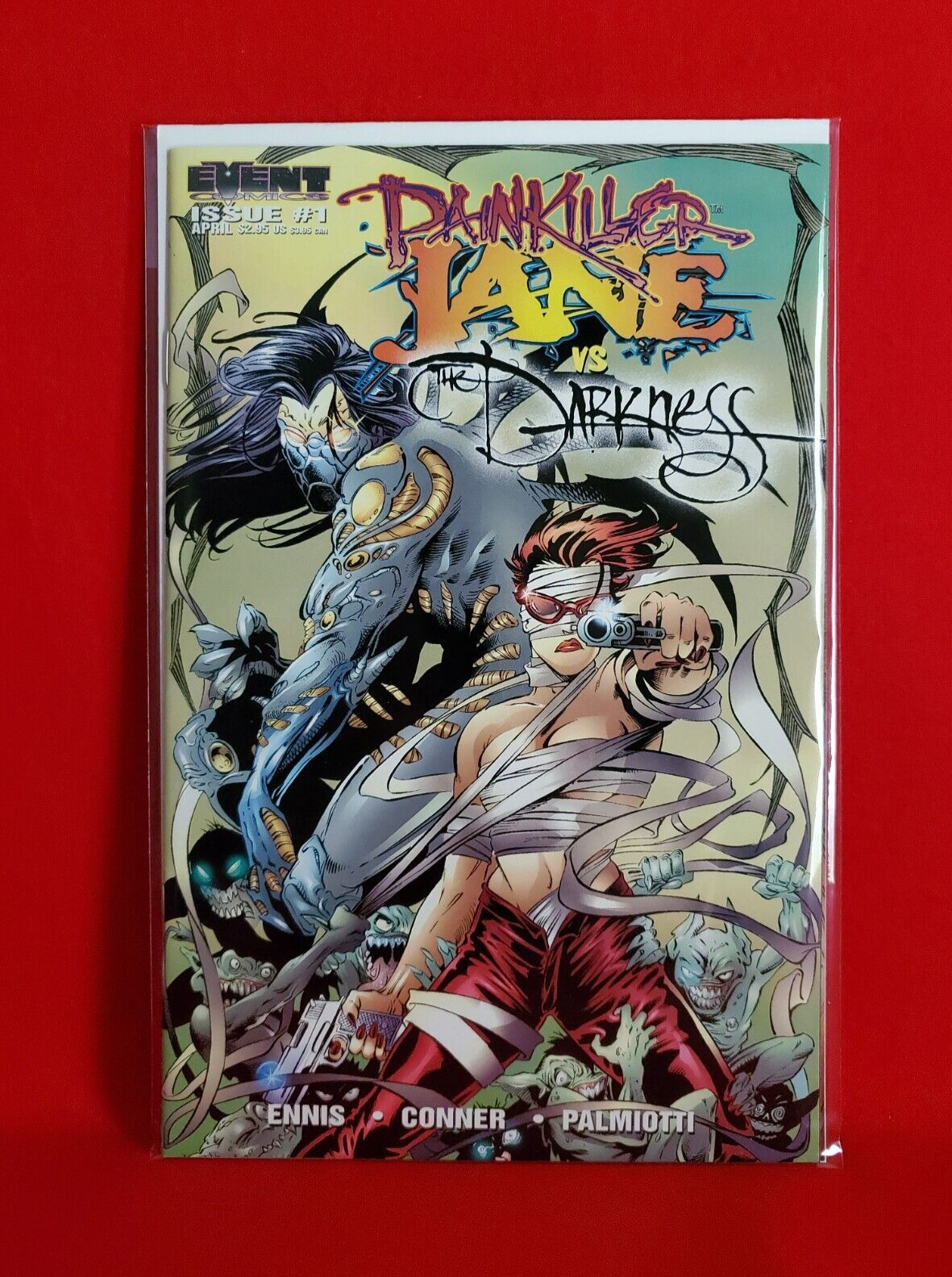 Painkiller Jane vs Darkness Stripper 1 April 1997 Event Comics Palmiotti Cover