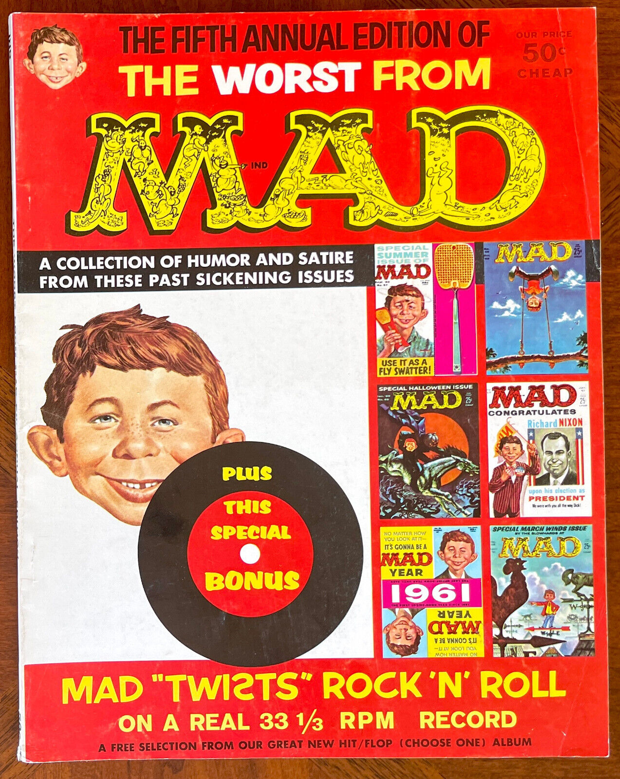 ATTACHED RECORD Worst from MAD #5  VERY FINE (8.0)  Extremely RARE  1962