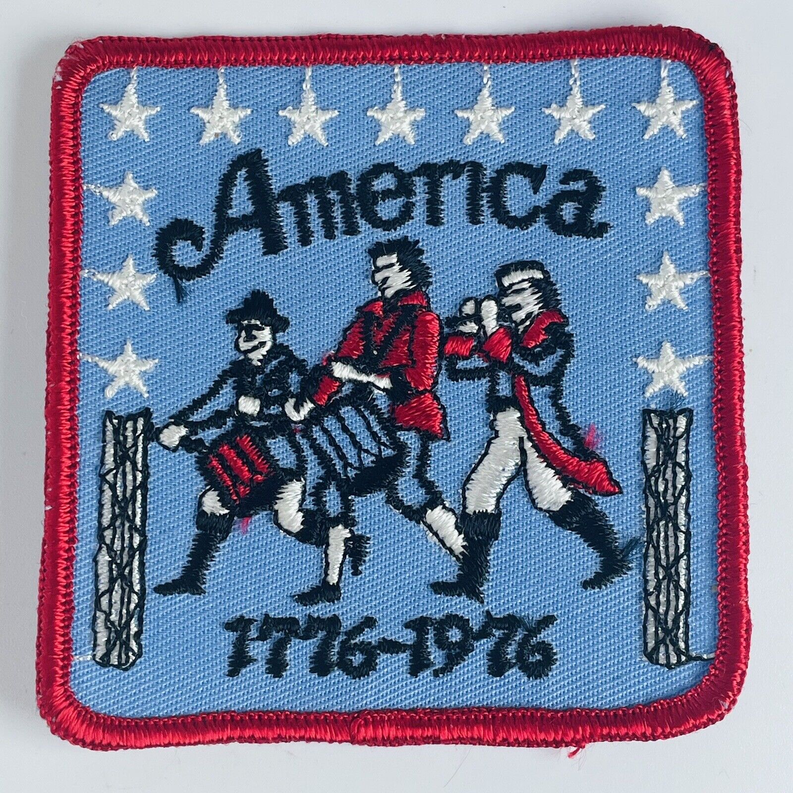 America Bicentennial Embroidered Patch USA Patriotic 1776-1976 VTG Yankee Doodle