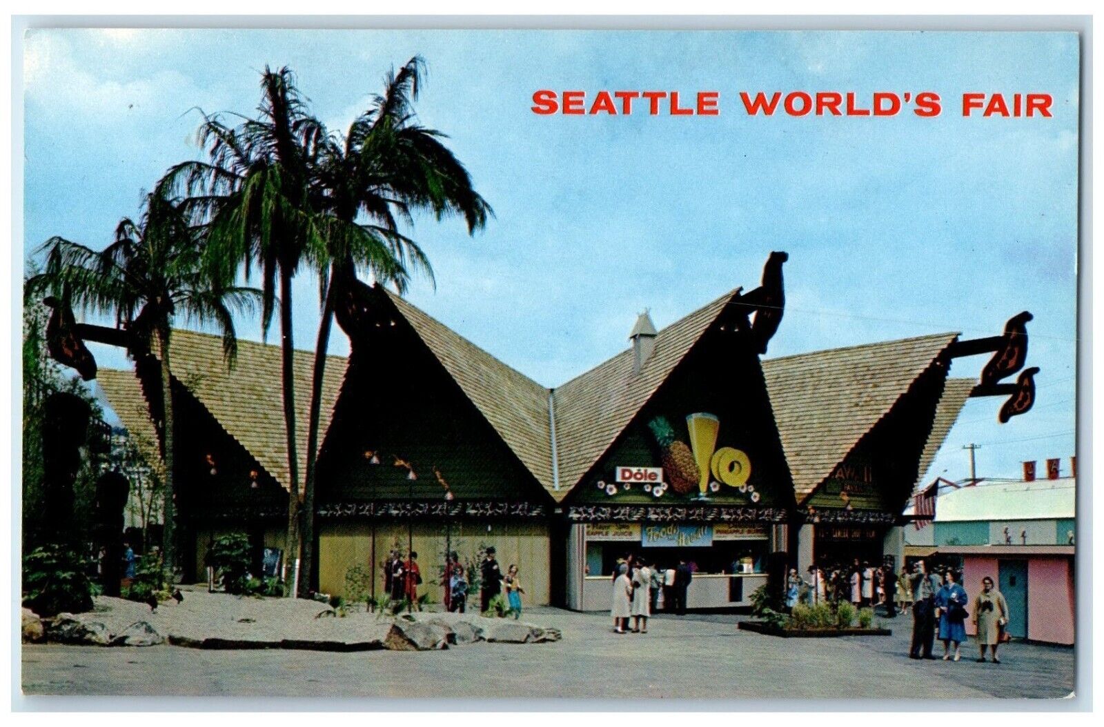 c1950\'s Seattle World\'s Fair Hawaiian Pavilion Hawaii HI Vintage Postcard