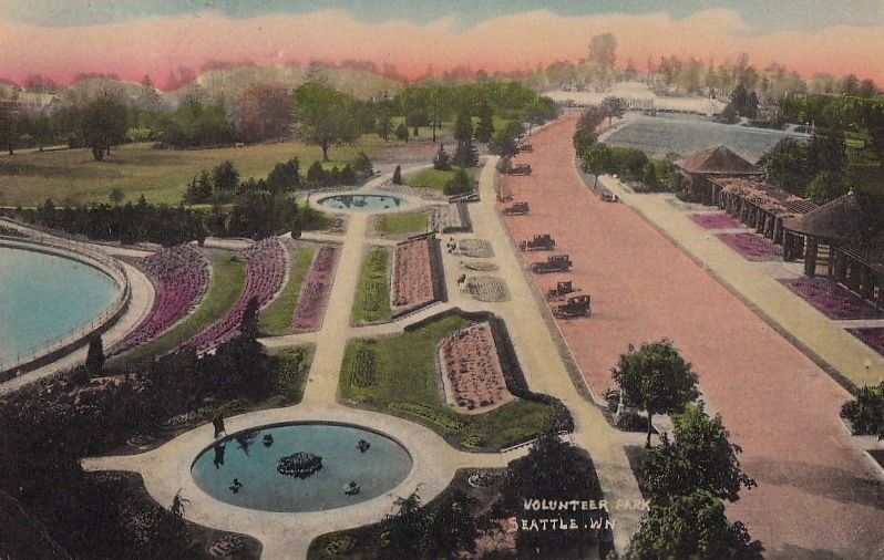 Postcard Volunteer Park Seattle Washington WA 1936