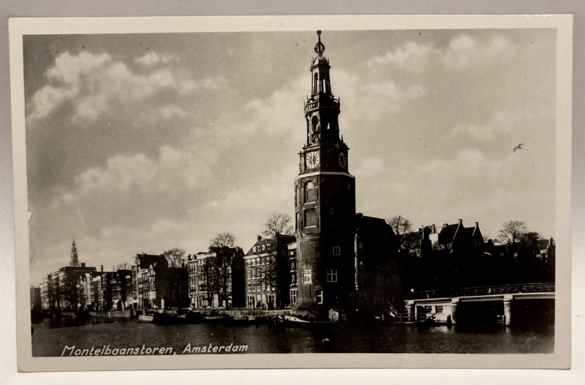 RPPC Montelbaanstoren, Amsterdam, Vintage Real Photo Postcard