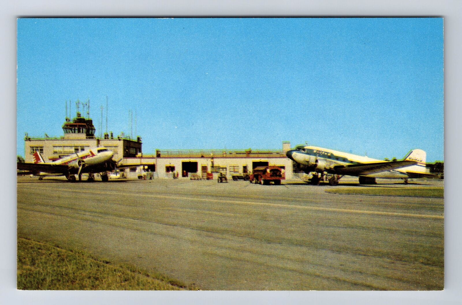 Youngstown OH-Ohio, Youngstown Municipal Airport, Antique Vintage Postcard