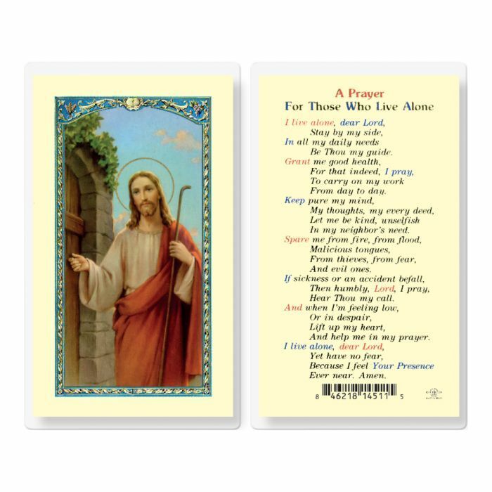A Prayer for Those who Live Alone - Laminated Holy Card