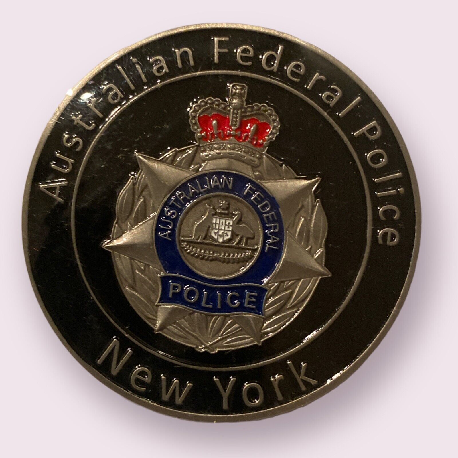 Australian Federal Police NEW YORK Challenge Coin United Nations 1 3/4” NEW