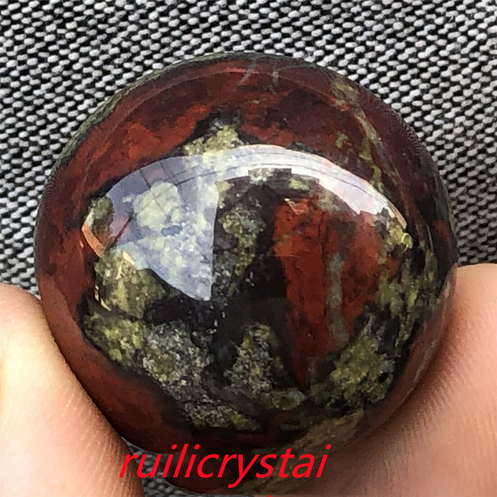 1pc Natural dragon blood stone ball quartz crystal sphere reiki healing20mm+