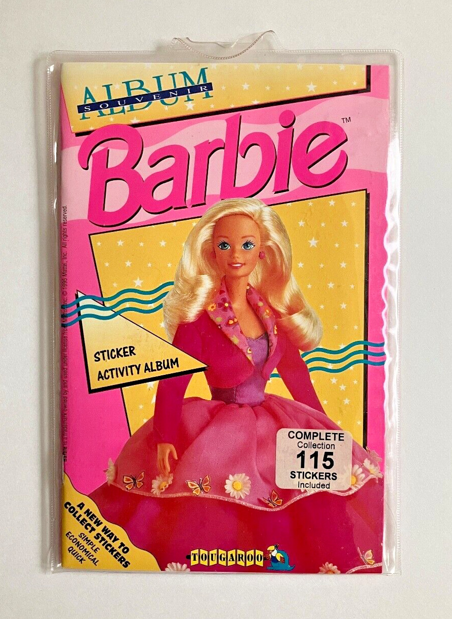 1995 Mattel Tougaroo Barbie Souvenir Album + 115 Stickers Complete Unopened