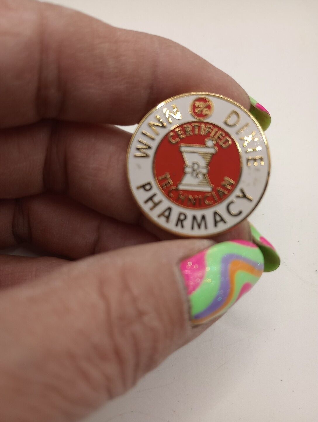 Rare Vintage Winn Dixie Pharmacy Grocery Store Lapel Pin