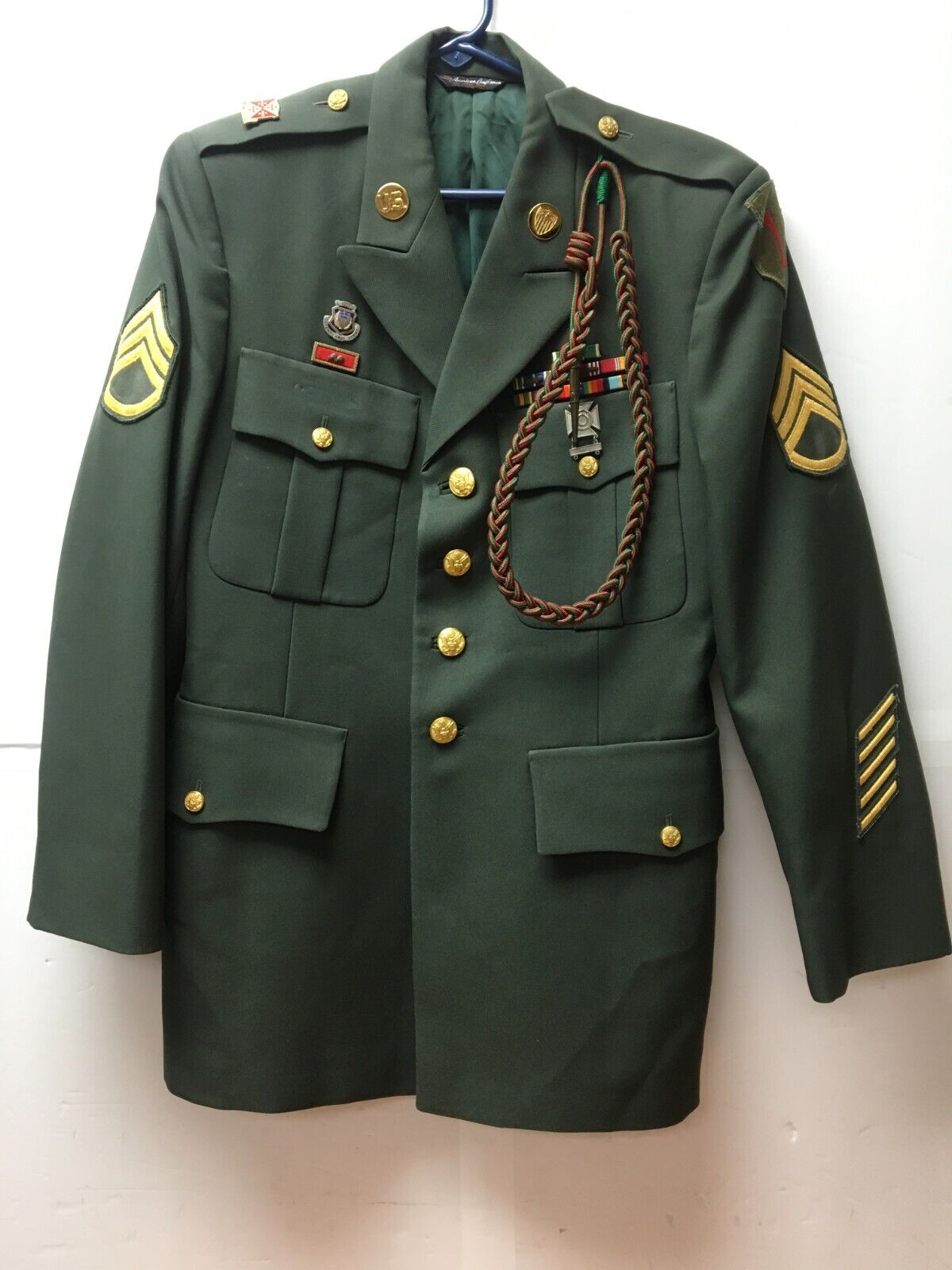 US ARMY  Dress Green Uniform Jacket see measurements American Craftsmen Patriot