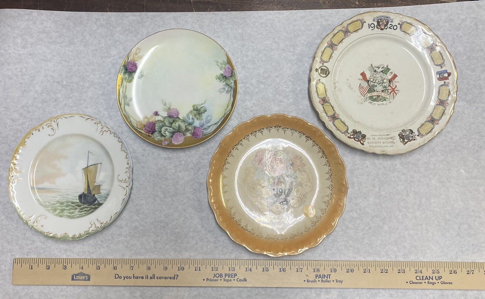 4 Antique Plates