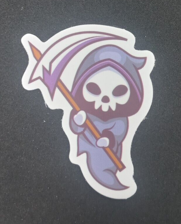 Grim Reaper Cute Purple  Sticker 2\