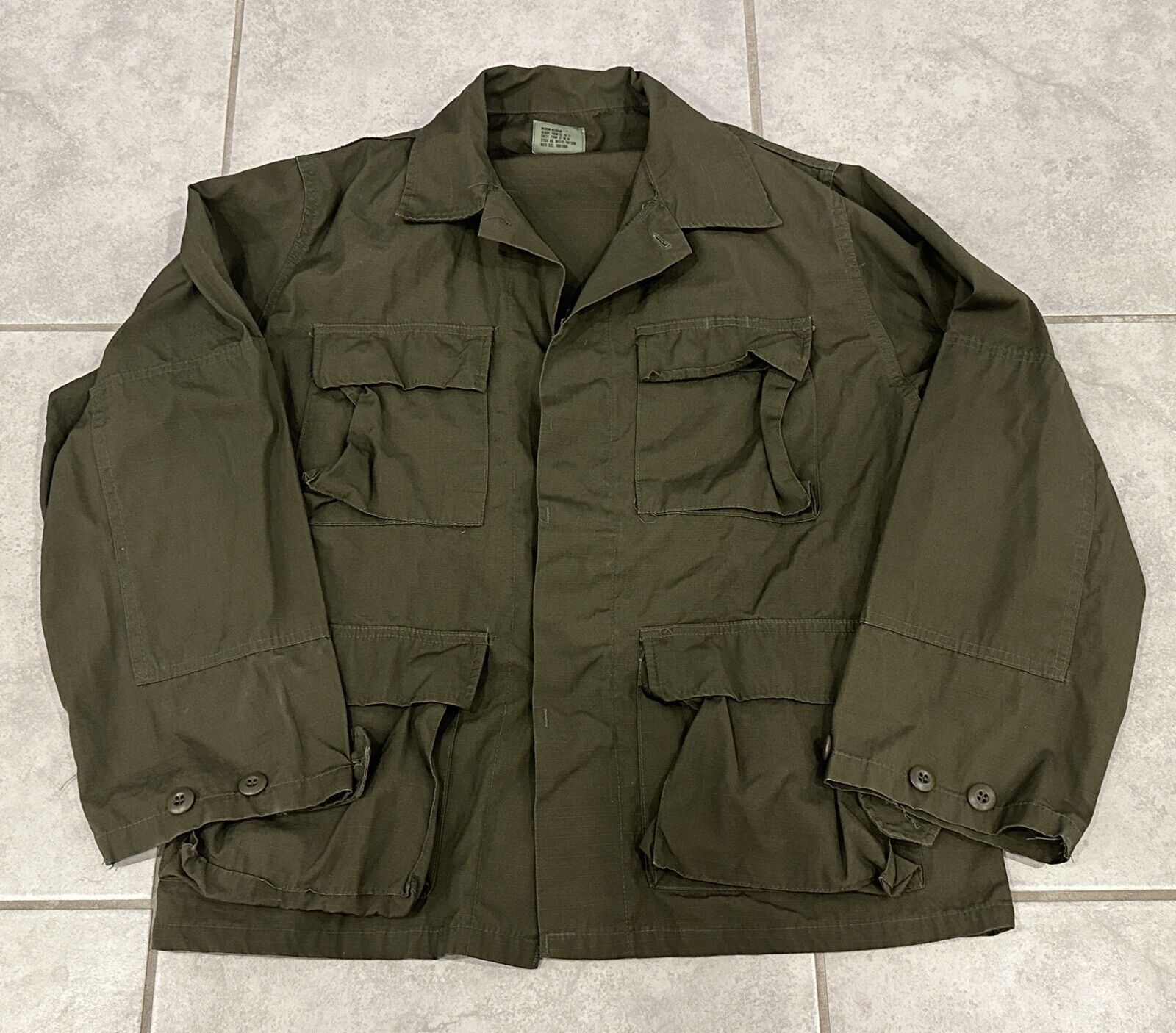 Military Men\'s BDU Ripstop Jacket Olive Green Medium Regular OD Coat USA