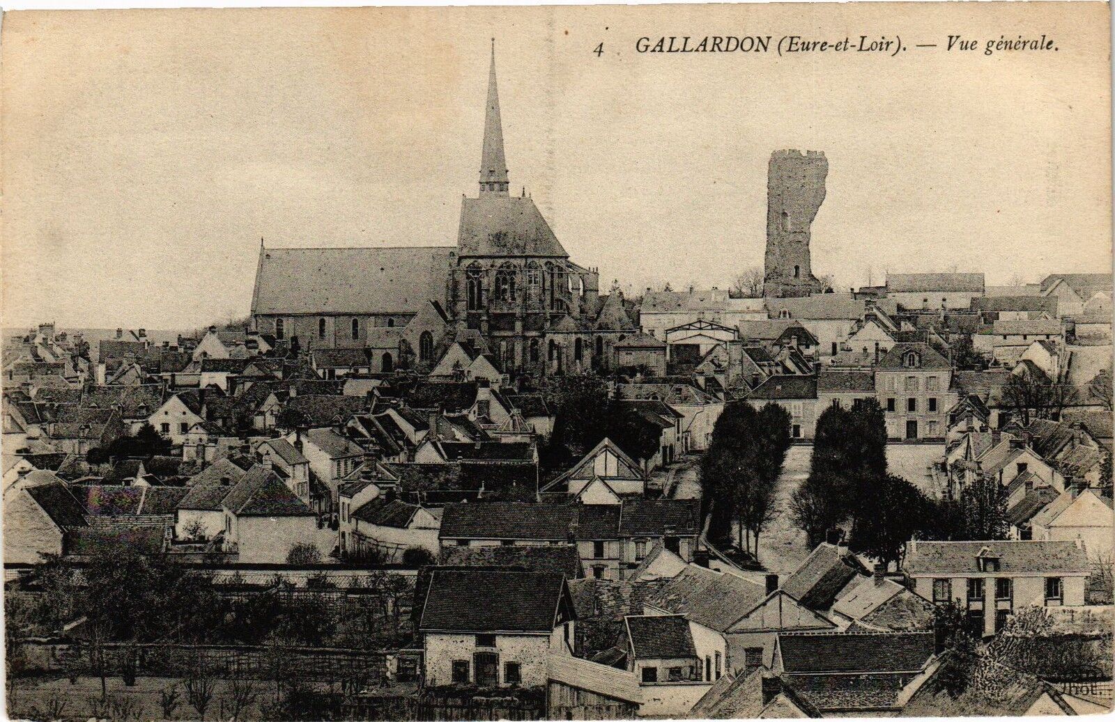CPA GALLARDON-General View (184292)
