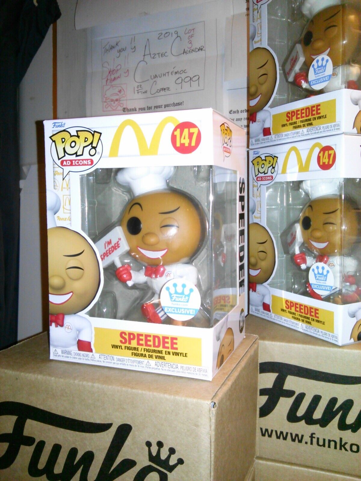 Funko Pop *DBL Boxed* SPEEDEE #147 *NEW* MINT Funko Shop Exclusive (McDonalds)