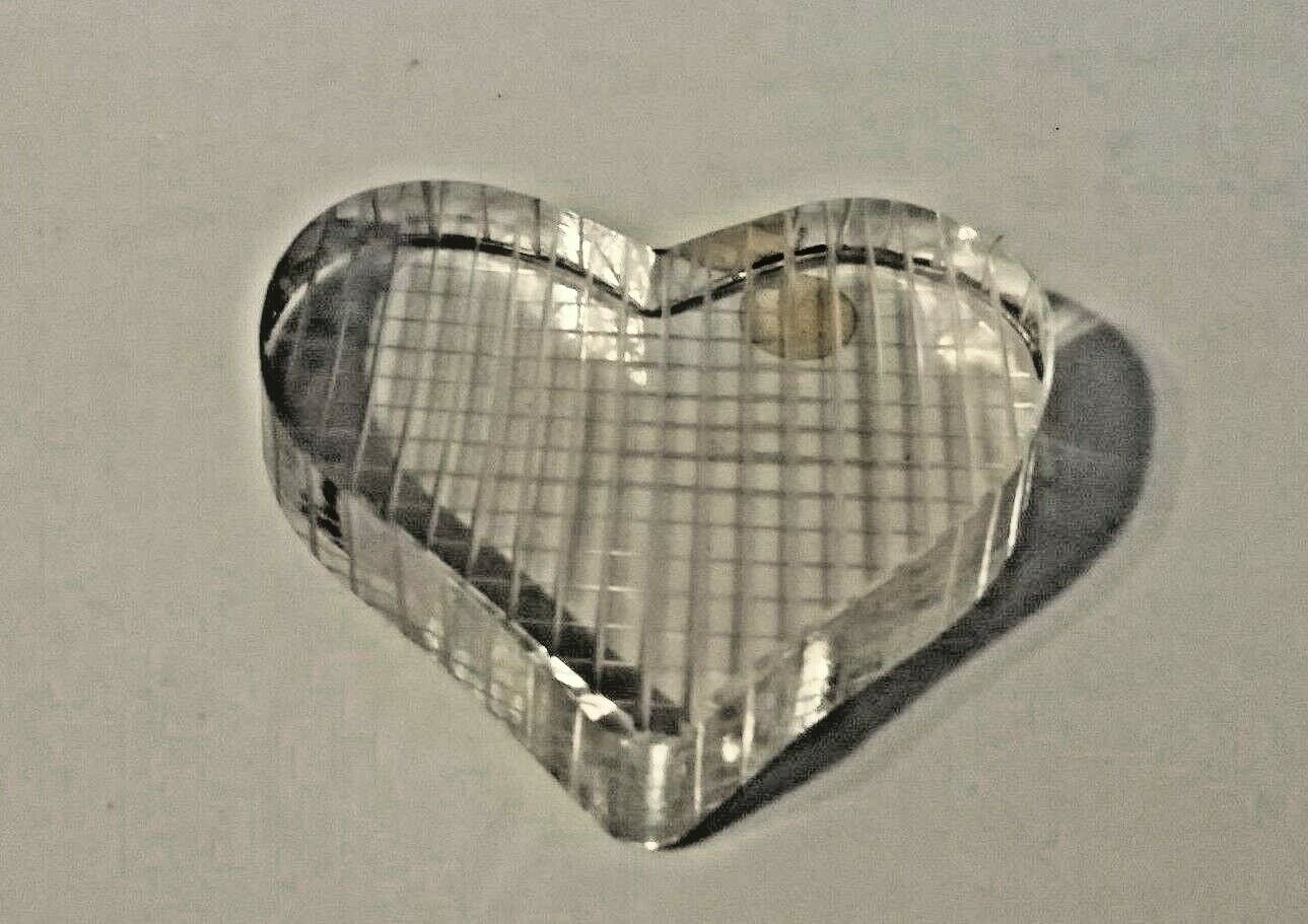 Italy 24% lead crystal heart shape paperweight