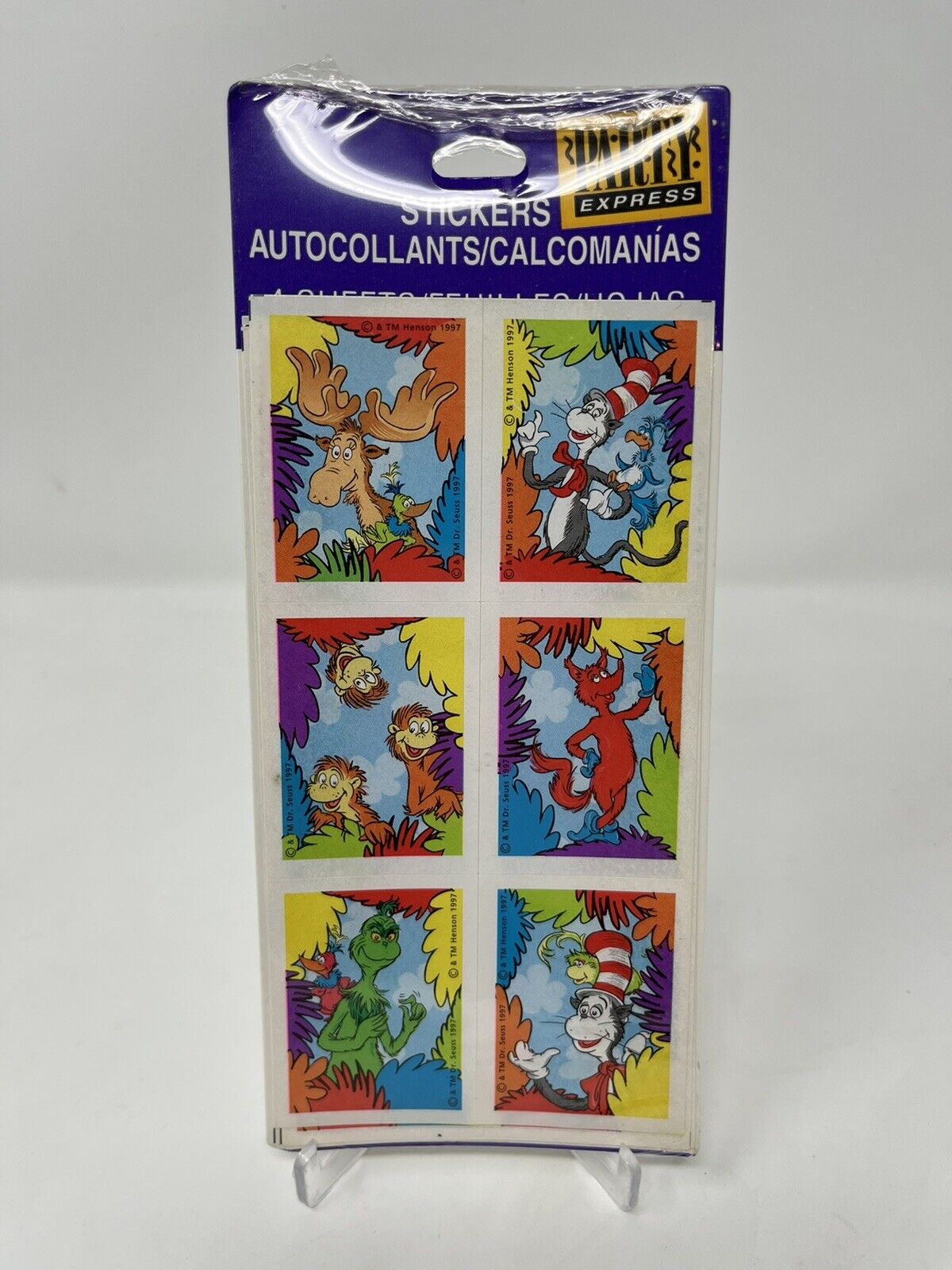 Vintage 1990’s Party Express Jim Henson Dr. Seuss Stickers NOS