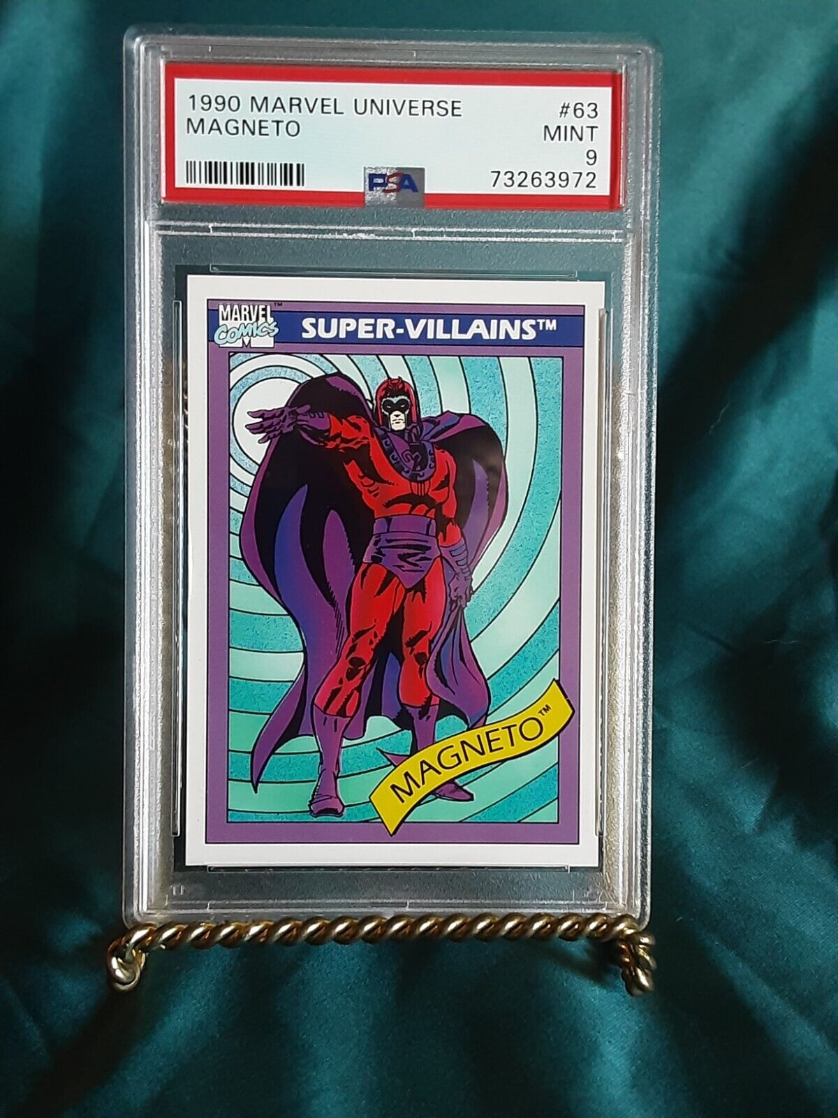1990 Marvel Universe 63 Magneto  PSA 9