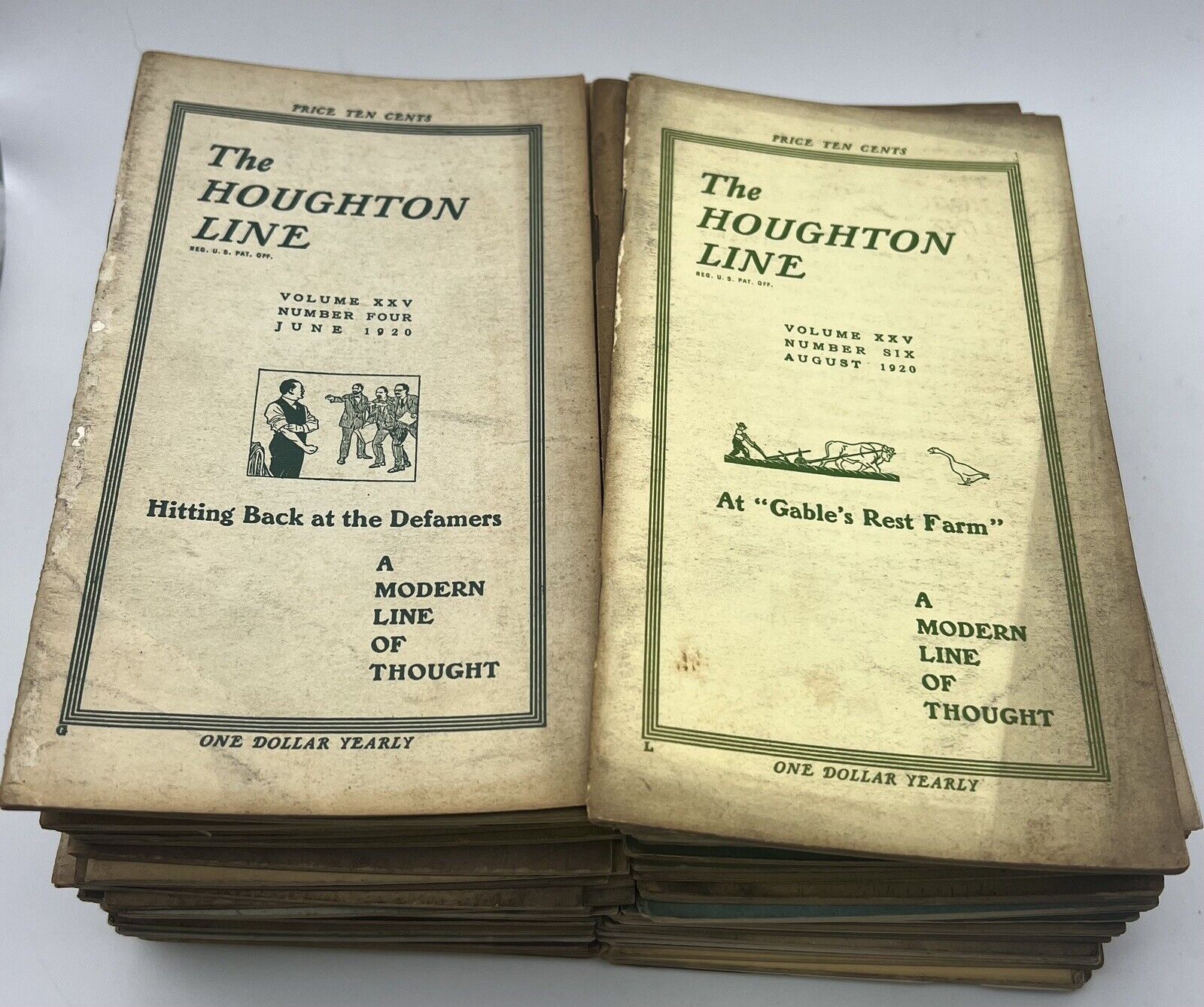 Lot Of  54 Antique 1920’s The Houghton Line Booklets Pamphlets 