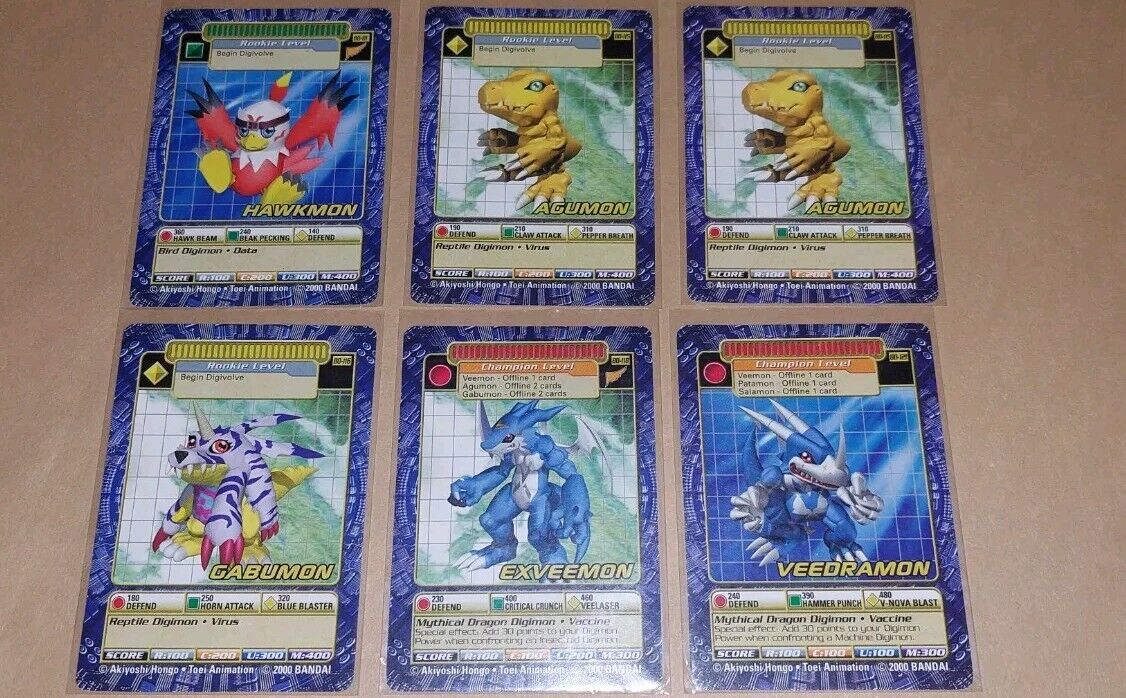 2000 Digimon Series 3 Card Lot Of 6 Veedramon BO-121