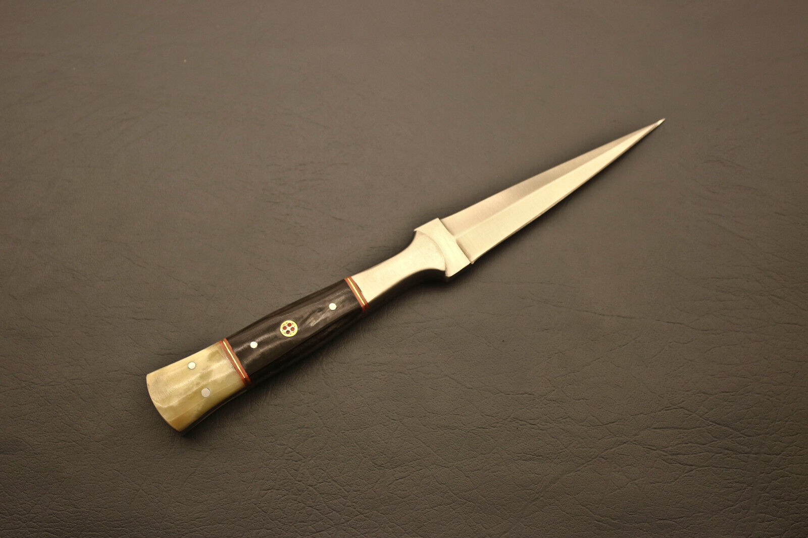 CUSTOM HAND MADE D2 STEEL BLADE CUSTOM Wood/BONE  DAGGER HUNTING SKINNING KNIFE