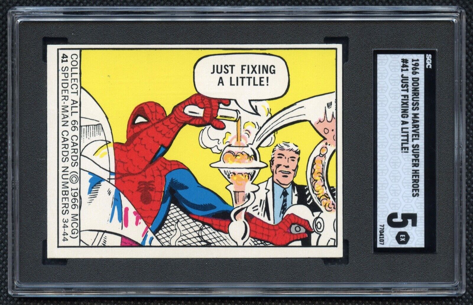 1966 Donruss Marvel Spider-Man Rookie #41 SGC 5