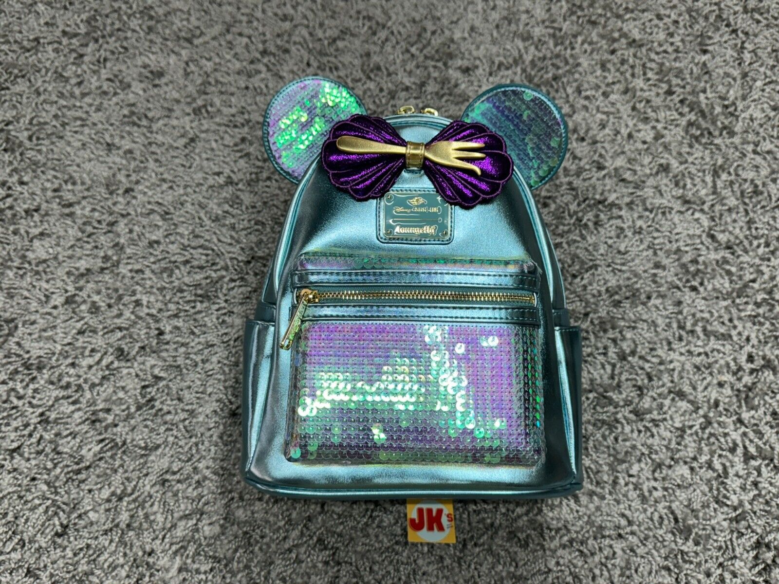 NEW Disney Cruise Line Loungefly Mini Backpack Ariel The Little Mermaid Green