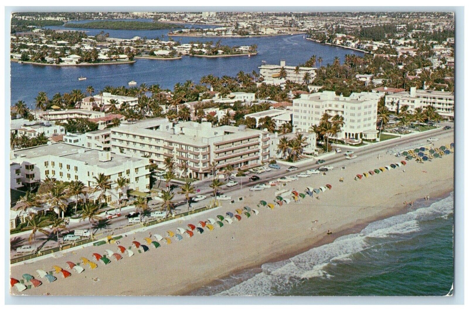 c1950\'s Aerial View Of Fort Lauderdale Florida FL Unposted Vintage Postcard