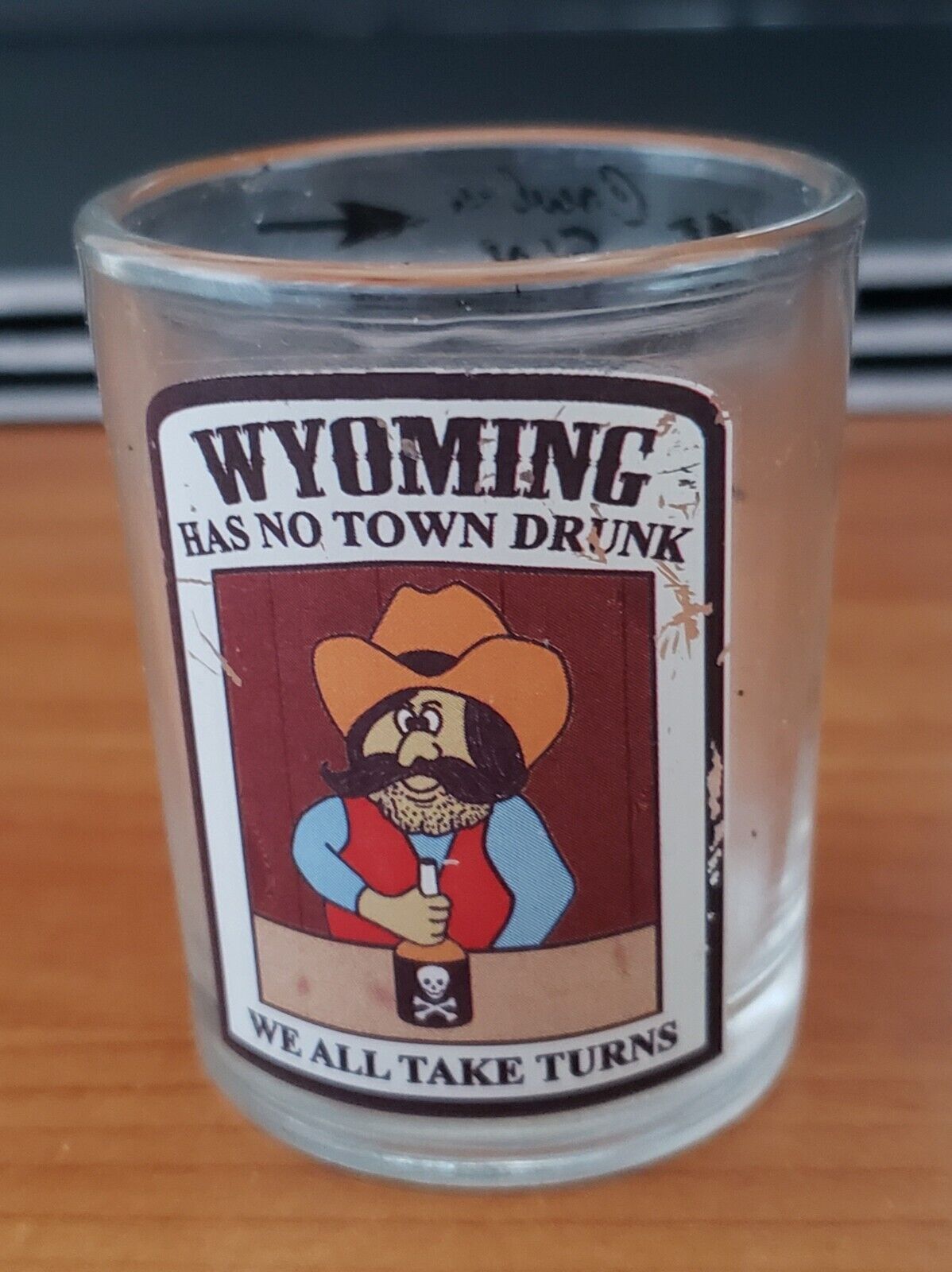 Wyoming Souvenir Shot Glass Funny