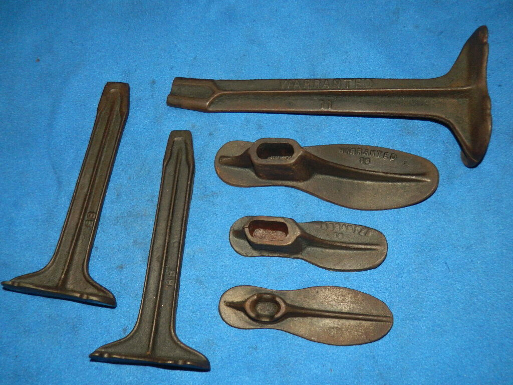 Lot Of 6 Vintage Cast Iron Shoe Cobbler Tools